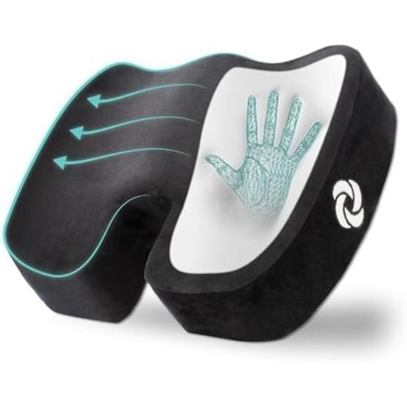 Memory foam seat cushion ergonomic tailbone support coccyx pillow office car cha - Picture 4 of 8